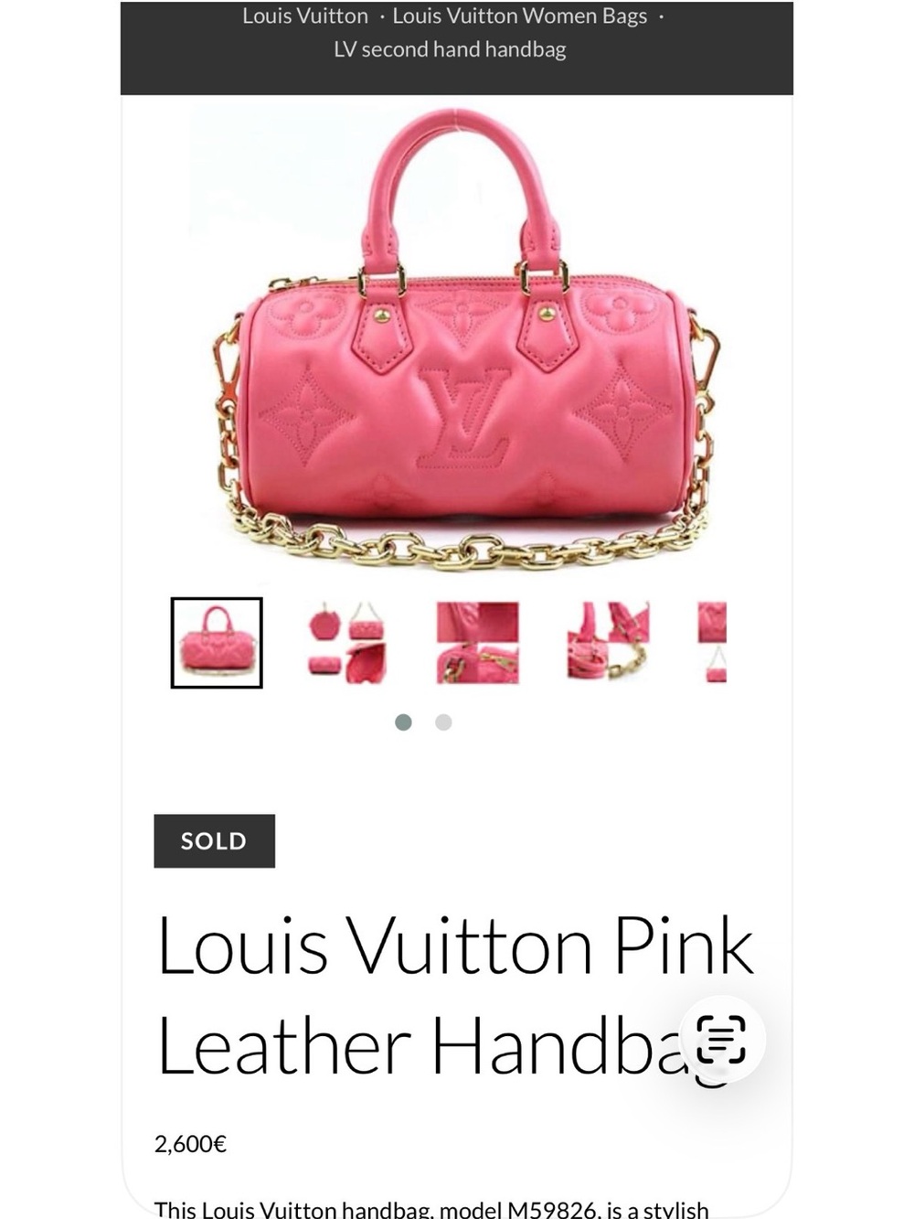 Louis Vuitton dragon fruit pink bubblegram Monogram Barrel Papillon bag - Picture 11 of 11